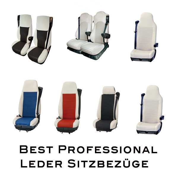 Schwarz W/ Rot Sitzbezüge Synthetisch Eco Leder für Man Tgx Isri Sitze Lkw 