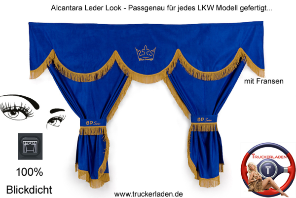 LKW Design Gardinen Set (Alcantara Leder Look)